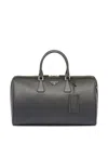 Prada Saffiano Leather Holdall In 黑色
