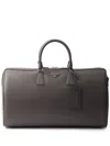 Prada Saffiano Leather Holdall Bag In Brown