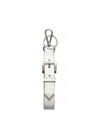 Prada Saffiano Leather Key Ring In White
