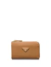 Prada Small Saffiano Leather Wallet In Nude
