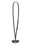 PRADA SAFFIANO LEATHER KEYRING WITH FRONT LOGO PRINT AND ADJUSTABLE STRAP FOR WOMEN