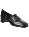 Prada Saffiano Leather Loafer In Black