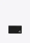 Prada Black Cardholder With Flap In Saffiano Leather Men In Black