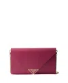 Prada Saffiano Leather Mini-bag In Burgundy