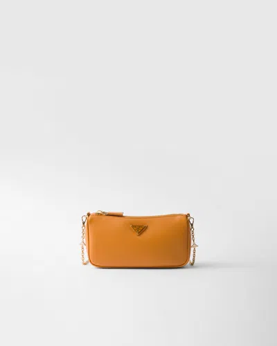Prada Saffiano Leather Mini-bag In Amber