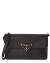 Prada Saffiano Leather Mini Bag In Black