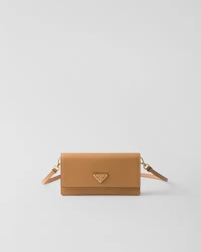 Prada Saffiano Leather Mini-bag In Natural