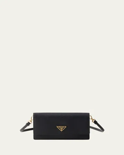Prada Saffiano Leather Mini Bag In Nero