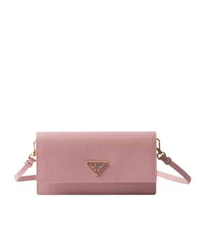 Prada Saffiano Leather Mini Bag In Pink