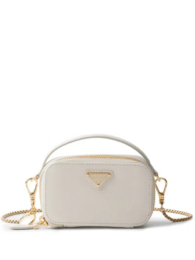 Prada Saffiano Leather Mini Bag In White
