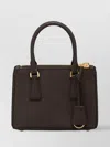 Prada Saffiano Leather Mini Bag With Detachable Strap In Black
