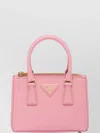 Prada Saffiano Leather Mini Bag With Detachable Strap In Pink