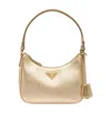 Prada Saffiano Leather Mini Handbag In Silver