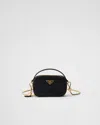 Prada Saffiano-leather Triangle-logo Mini Bag In Black