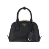 Prada Saffiano Leather Mini 'promenade' Bag In Black