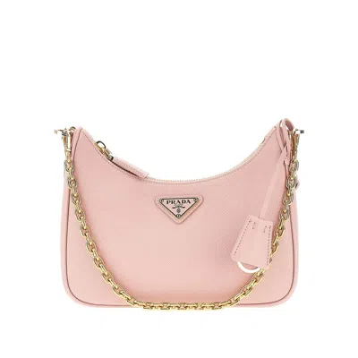 Prada Saffiano Leather ' Re-edition' Mini Bag In Pink