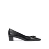 Prada Saffiano Leather Pumps Women In Black