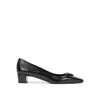 Prada Saffiano Leather Pumps Women In Black