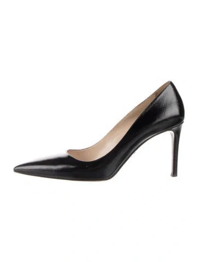 Pre-owned Prada Saffiano Leather Pumps In Black