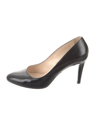 Pre-owned Prada Saffiano Leather Pumps In Black