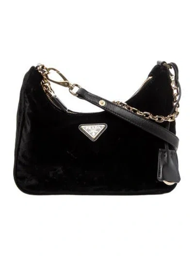 Pre-owned Prada Saffiano Leather Re-edition 2005 In Black