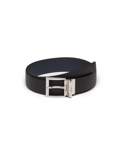 PRADA SAFFIANO LEATHER REVERSIBLE BELT