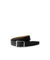 Prada Reversible Leather Belt In Black/caramel