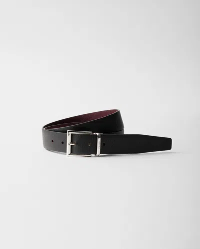 PRADA SAFFIANO LEATHER REVERSIBLE BELT