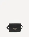 Prada Saffiano Leather Shoulder Bag In Black