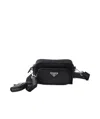 Prada Re-nylon And Saffiano Leather Shoulder Bag In Black