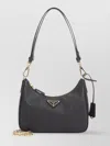 Prada Saffiano Leather Shoulder Bag Re Edition In Black