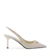 Prada Modellerie Pointed Toe Slingback Pump In Neutral