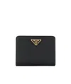 Prada Calf Leather Wallet In Black