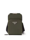 Prada Saffiano Leather Smartphone Case In Green