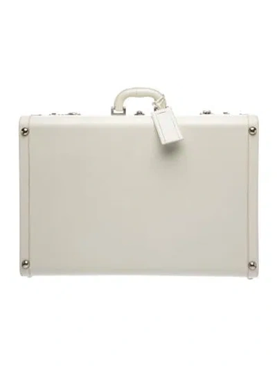 Pre-owned Prada Saffiano Leather Suitcase 60 Vintage In White