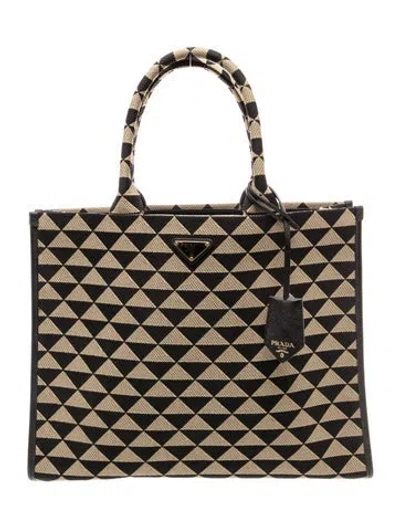 Pre-owned Prada Saffiano Leather Symbole Tote Large