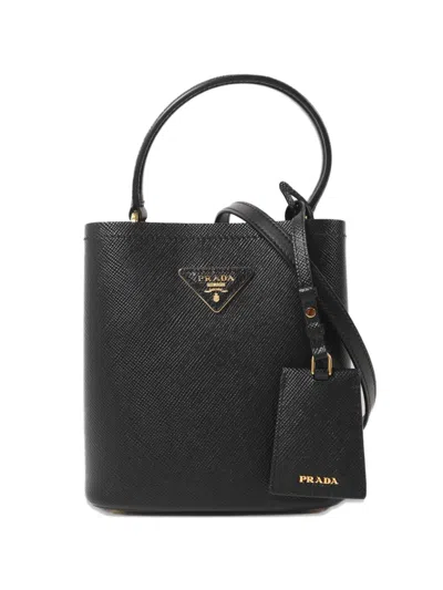 Pre-owned Prada Saffiano Leather Tote Bag In Black