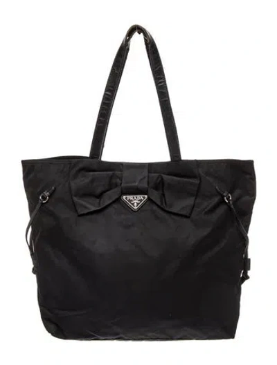 Pre-owned Prada Saffiano Leather Tote In Black