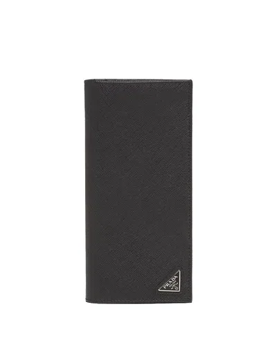 Prada Saffiano Leather Wallet In Black