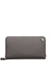Prada Saffiano Leather Wallet In Gray