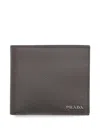 Prada Saffiano Leather Wallet In Brown