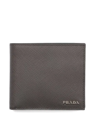 Prada Saffiano Leather Wallet In Brown