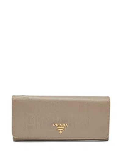 Pre-owned Prada Saffiano Leather Wallet