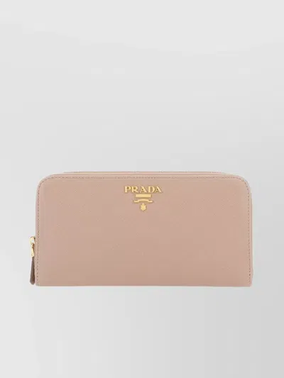 Prada Saffiano Leather Wallet And Cardholders In Gray