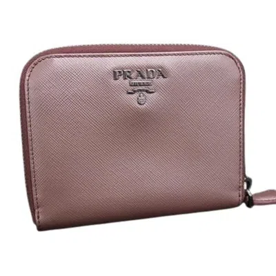 Pre-owned Prada Saffiano Leather Wallet (bi-fold) () In Multi