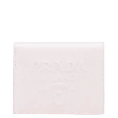 Pre-owned Prada Saffiano Leather Wallet (bi-fold) () In Pink
