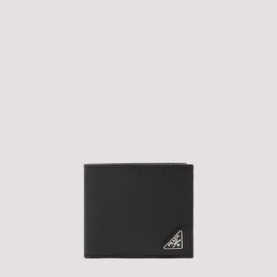 Prada Saffiano Leather Wallet In Black