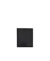 Prada Saffiano Leather Logo Wallet In Black