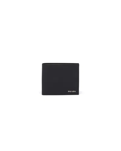 Prada Saffiano Leather Wallet In Black