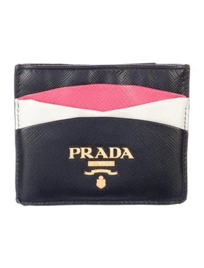 Pre-owned Prada Saffiano Leather Wallet In Black